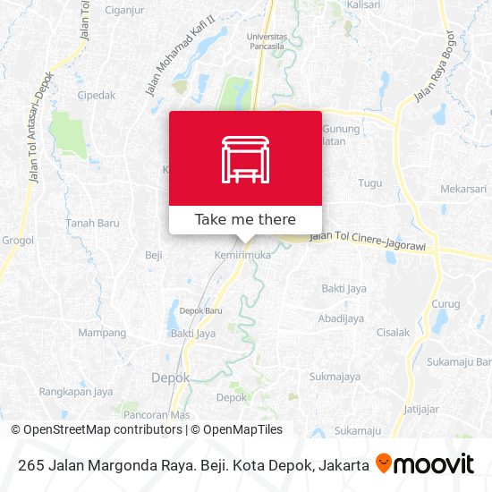 265 Jalan Margonda Raya. Beji. Kota Depok map