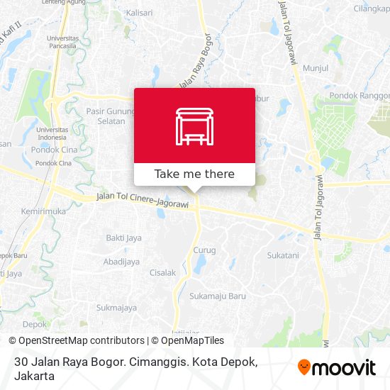 30 Jalan Raya Bogor. Cimanggis. Kota Depok map