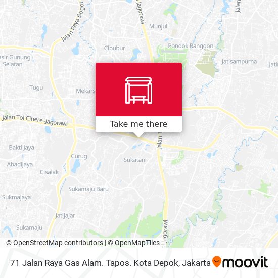 71 Jalan Raya Gas Alam. Tapos. Kota Depok map