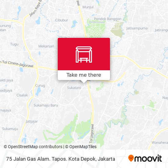 75 Jalan Gas Alam. Tapos. Kota Depok map