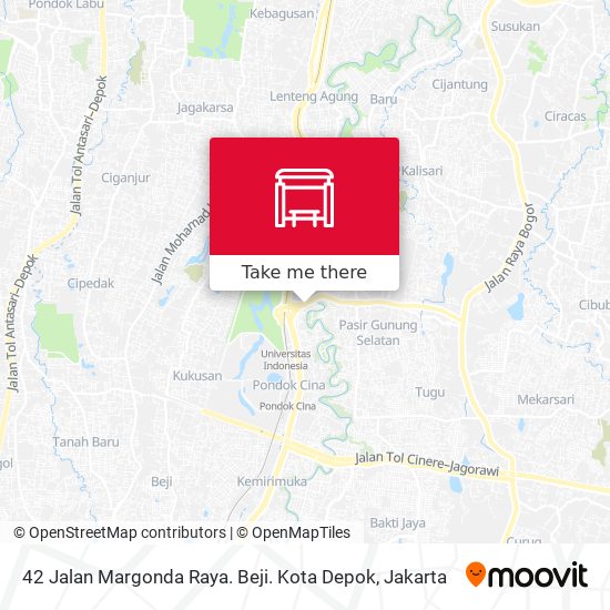 42 Jalan Margonda Raya. Beji. Kota Depok map