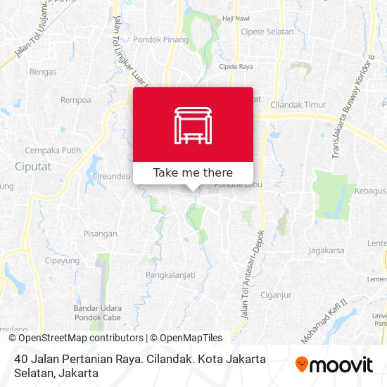 40 Jalan Pertanian Raya. Cilandak. Kota Jakarta Selatan map