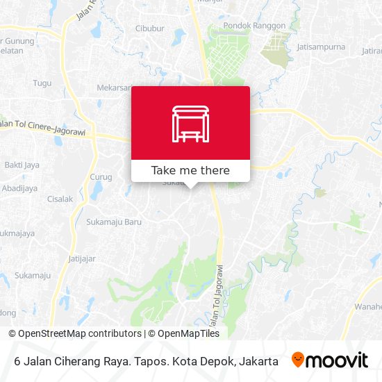 6 Jalan Ciherang Raya. Tapos. Kota Depok map