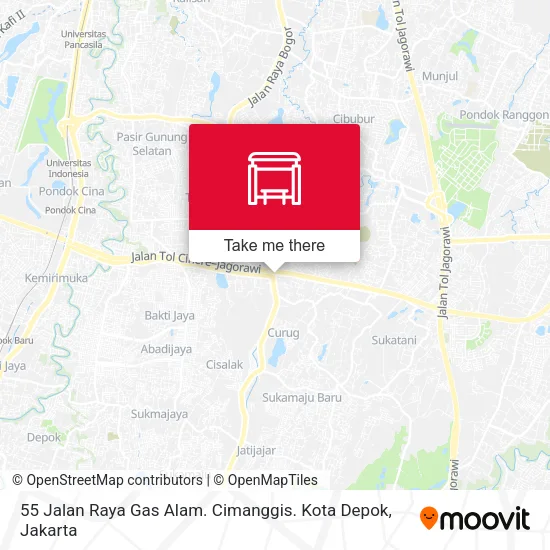 55 Jalan Raya Gas Alam. Cimanggis. Kota Depok map