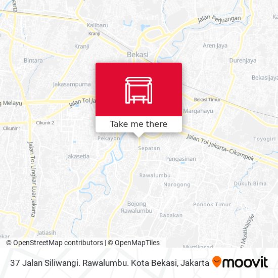 37 Jalan Siliwangi. Rawalumbu. Kota Bekasi map