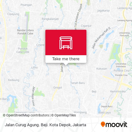 Jalan Curug Agung. Beji. Kota Depok map