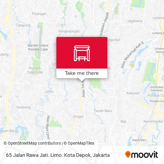 65 Jalan Rawa Jati. Limo. Kota Depok map