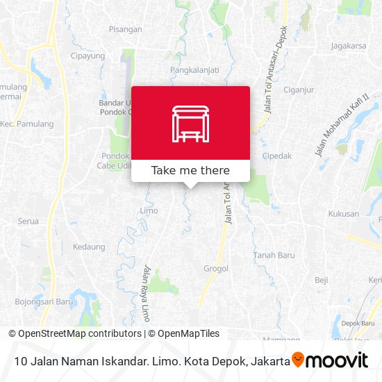 10 Jalan Naman Iskandar. Limo. Kota Depok map