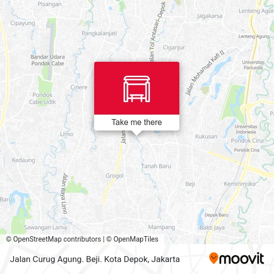 Jalan Curug Agung. Beji. Kota Depok map