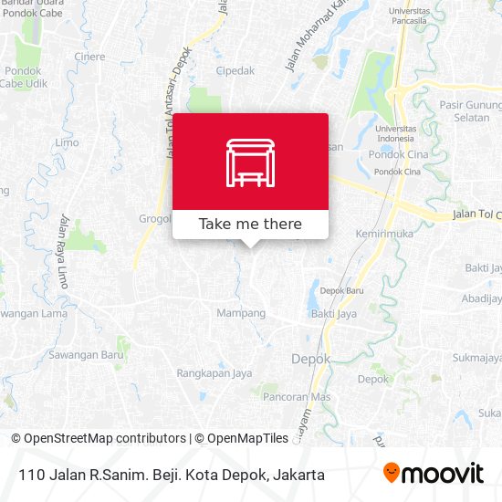 110 Jalan R.Sanim. Beji. Kota Depok map