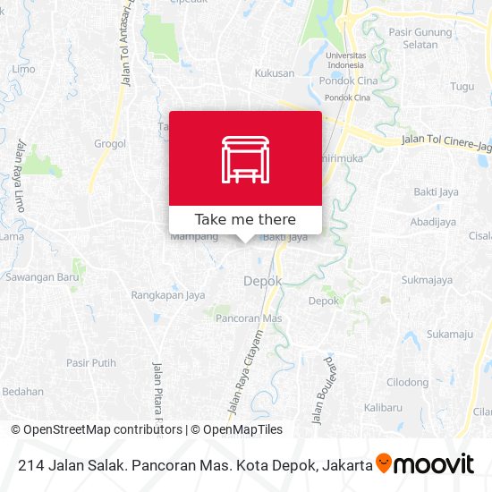 214 Jalan Salak. Pancoran Mas. Kota Depok map