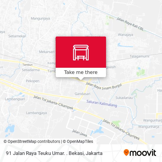 91 Jalan Raya Teuku Umar. . Bekasi map