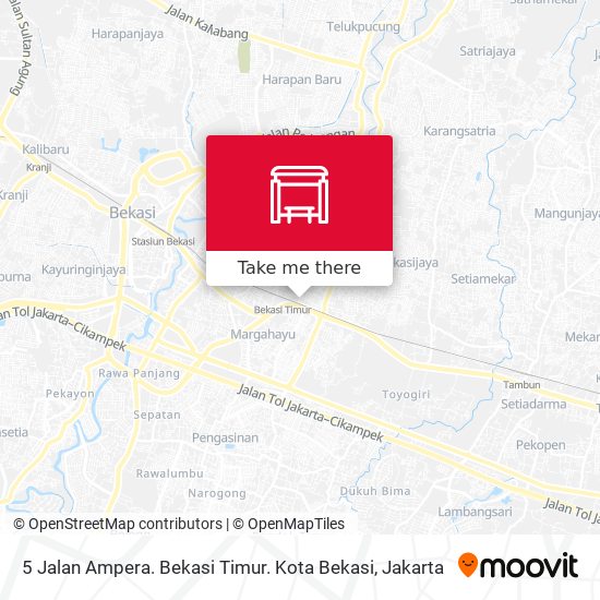 5 Jalan Ampera. Bekasi Timur. Kota Bekasi map