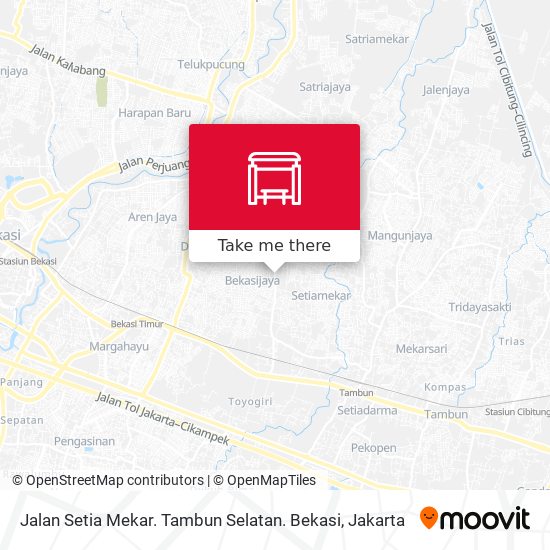 Jalan Setia Mekar. Tambun Selatan. Bekasi map