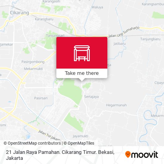 21 Jalan Raya Pamahan. Cikarang Timur. Bekasi map