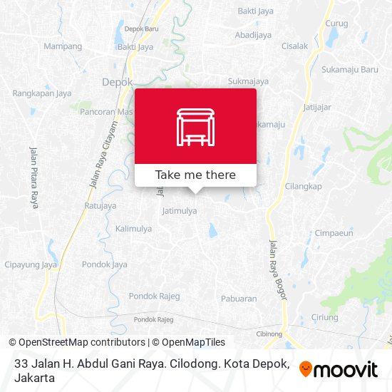 33 Jalan H. Abdul Gani Raya. Cilodong. Kota Depok map