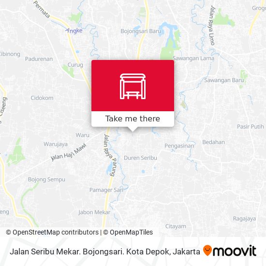 Jalan Seribu Mekar. Bojongsari. Kota Depok map
