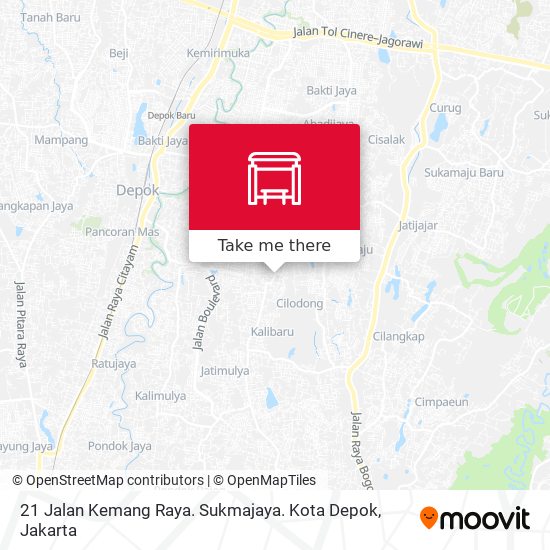 21 Jalan Kemang Raya. Sukmajaya. Kota Depok map