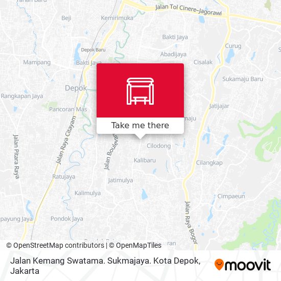 Jalan Kemang Swatama. Sukmajaya. Kota Depok map