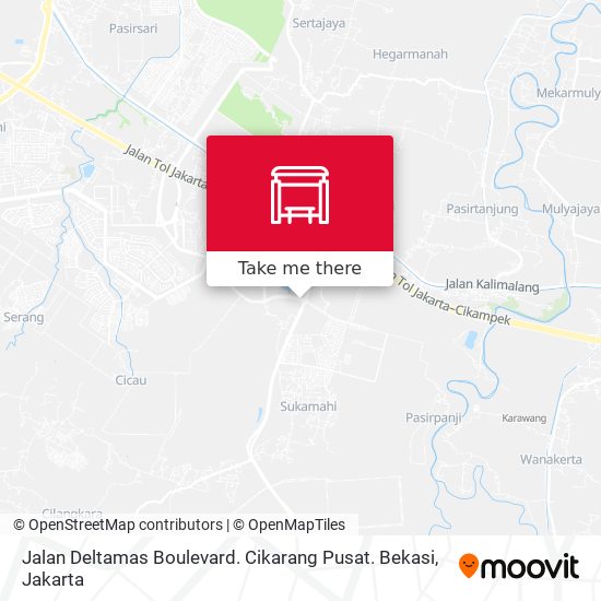 Jalan Deltamas Boulevard. Cikarang Pusat. Bekasi map