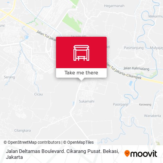 Jalan Deltamas Boulevard. Cikarang Pusat. Bekasi map