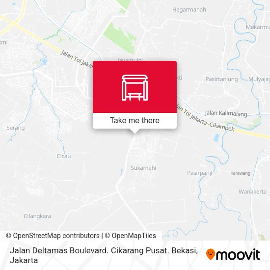 Jalan Deltamas Boulevard. Cikarang Pusat. Bekasi map
