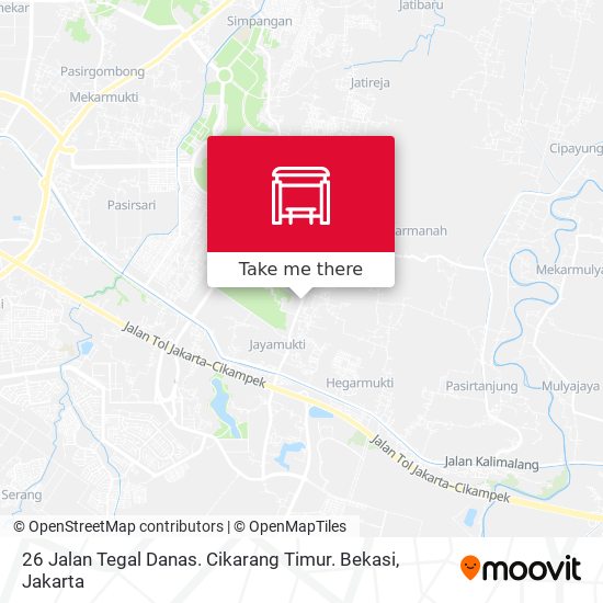 26 Jalan Tegal Danas. Cikarang Timur. Bekasi map
