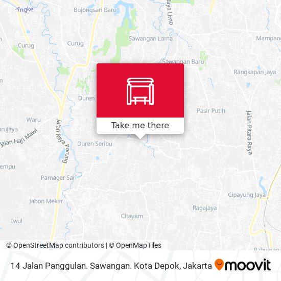 14 Jalan Panggulan. Sawangan. Kota Depok map