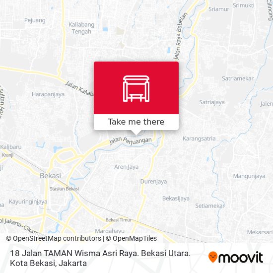 18 Jalan TAMAN Wisma Asri Raya. Bekasi Utara. Kota Bekasi map
