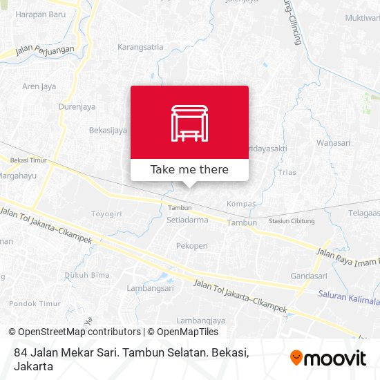 84 Jalan Mekar Sari. Tambun Selatan. Bekasi map