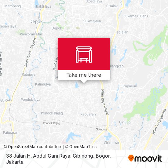 38 Jalan H. Abdul Gani Raya. Cibinong. Bogor map