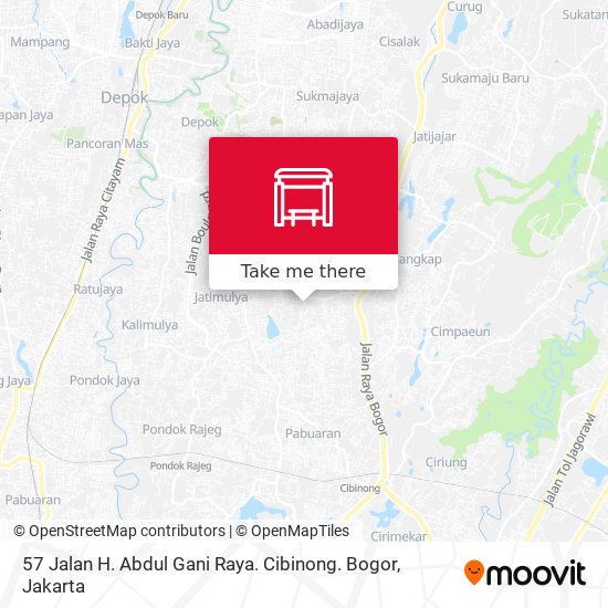 57 Jalan H. Abdul Gani Raya. Cibinong. Bogor map