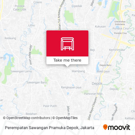 Perempatan Sawangan Pramuka Depok map