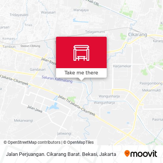 Jalan Perjuangan. Cikarang Barat. Bekasi map