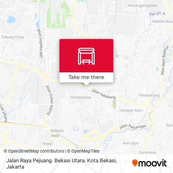 Jalan Raya Pejuang. Bekasi Utara. Kota Bekasi map