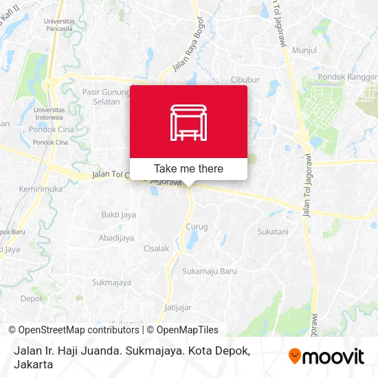 Jalan Ir. Haji Juanda. Sukmajaya. Kota Depok map
