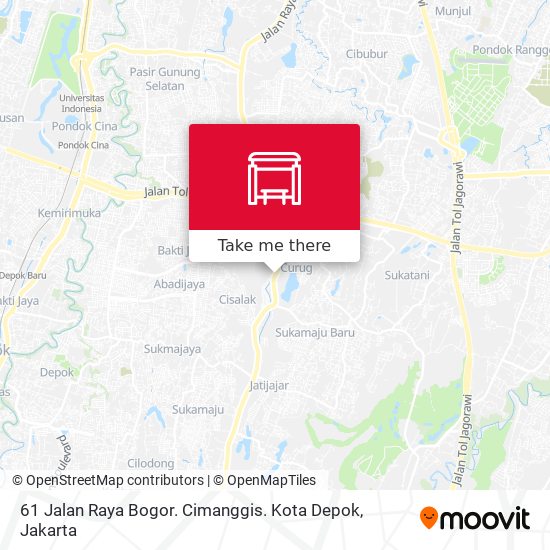 61 Jalan Raya Bogor. Cimanggis. Kota Depok map