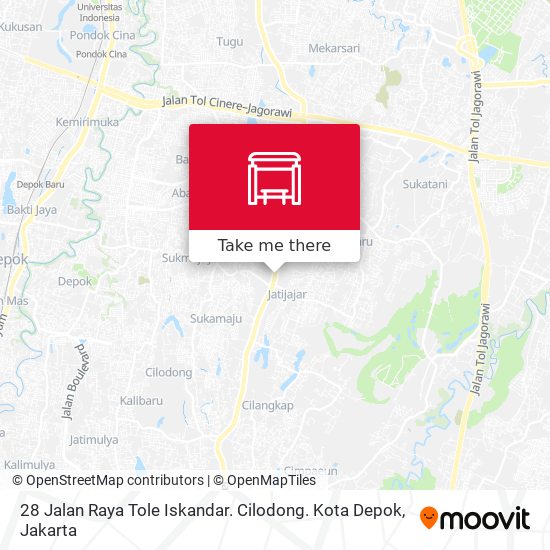 28 Jalan Raya Tole Iskandar. Cilodong. Kota Depok map