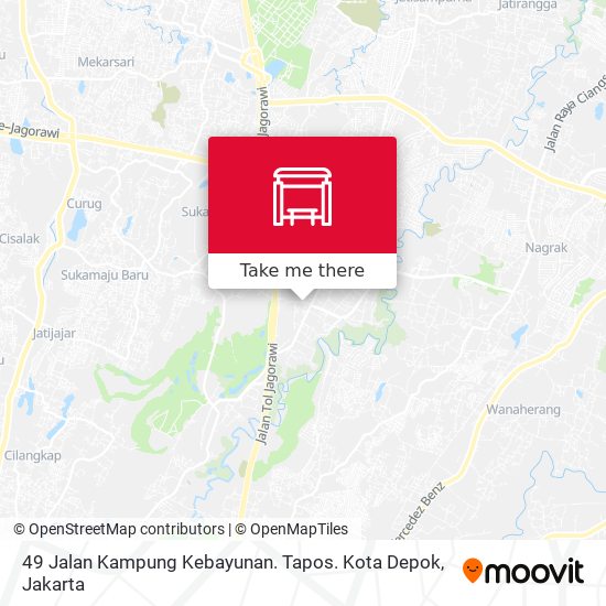 49 Jalan Kampung Kebayunan. Tapos. Kota Depok map