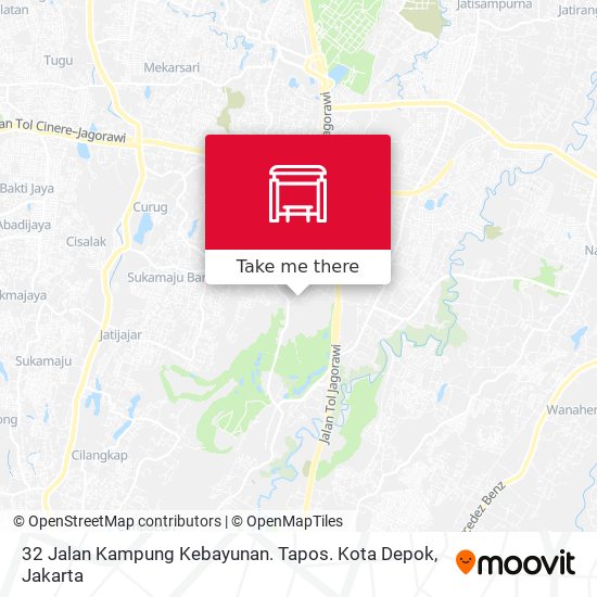 32 Jalan Kampung Kebayunan. Tapos. Kota Depok map