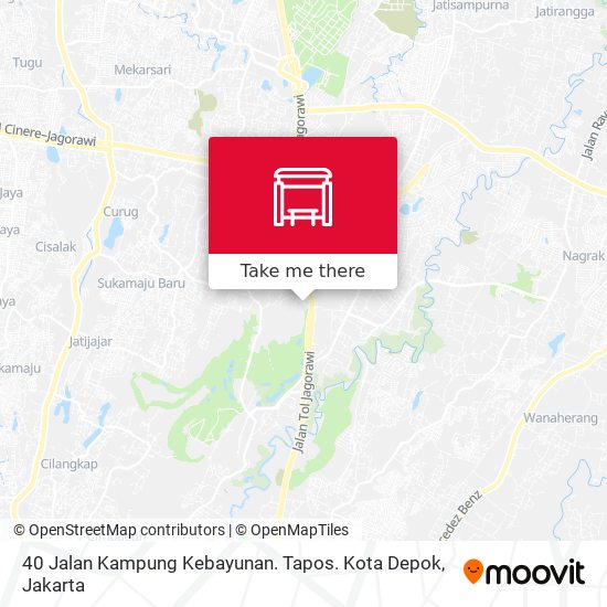 40 Jalan Kampung Kebayunan. Tapos. Kota Depok map