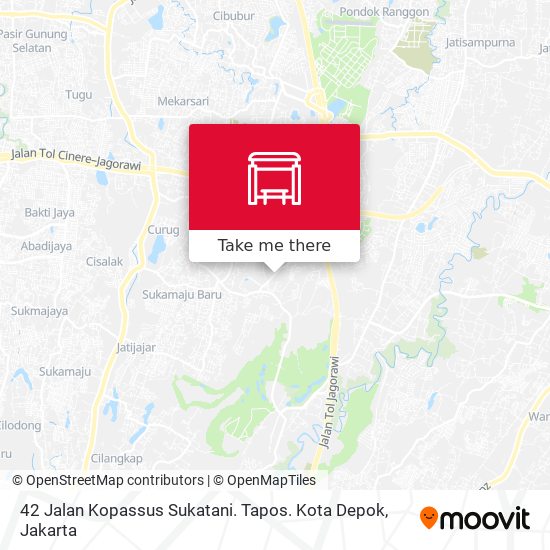 42 Jalan Kopassus Sukatani. Tapos. Kota Depok map