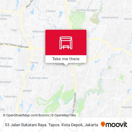 53 Jalan Sukatani Raya. Tapos. Kota Depok map