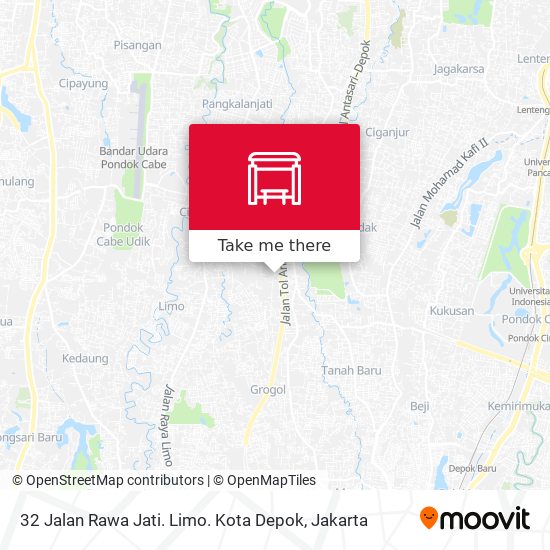 32 Jalan Rawa Jati. Limo. Kota Depok map