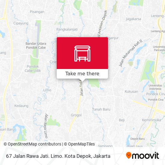 67 Jalan Rawa Jati. Limo. Kota Depok map