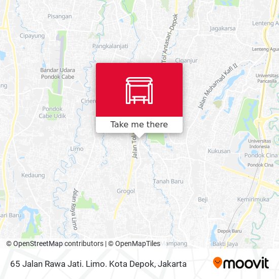 65 Jalan Rawa Jati. Limo. Kota Depok map