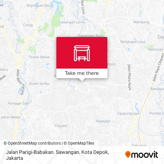 Jalan Parigi-Babakan. Sawangan. Kota Depok map