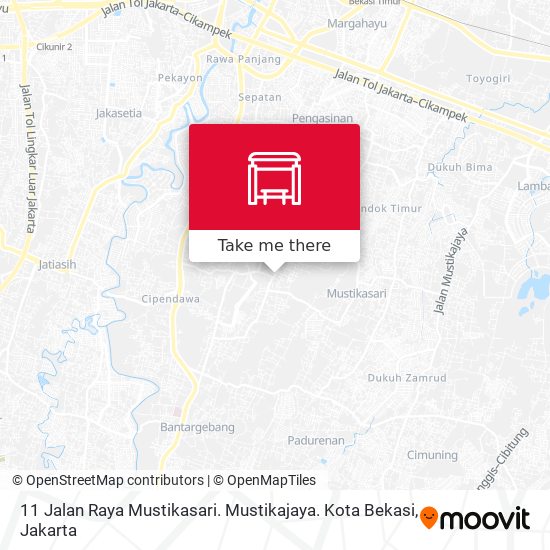 11 Jalan Raya Mustikasari. Mustikajaya. Kota Bekasi map