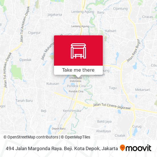 494 Jalan Margonda Raya. Beji. Kota Depok map