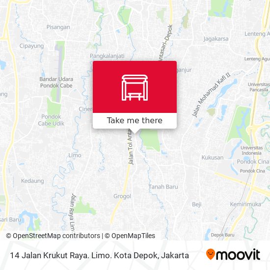 14 Jalan Krukut Raya. Limo. Kota Depok map